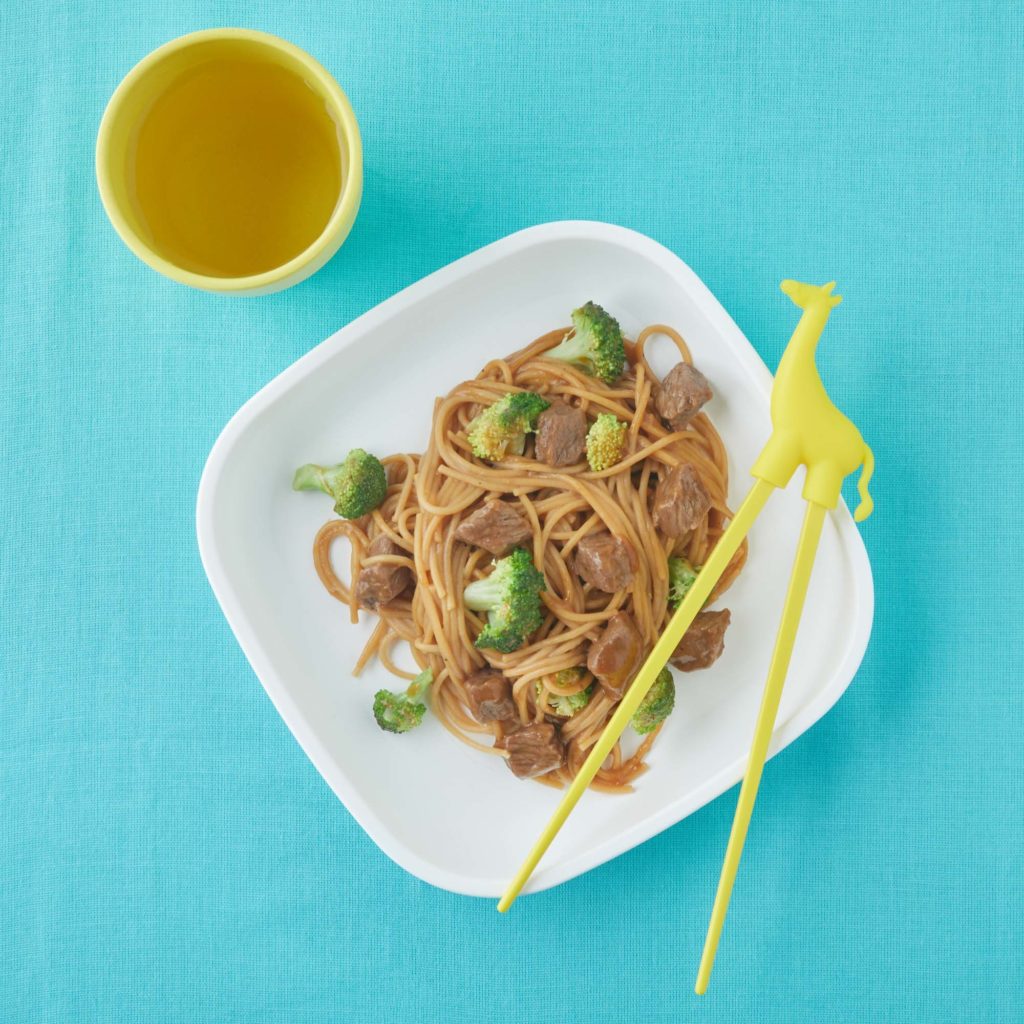 kids meals beef & broccoli noodles
