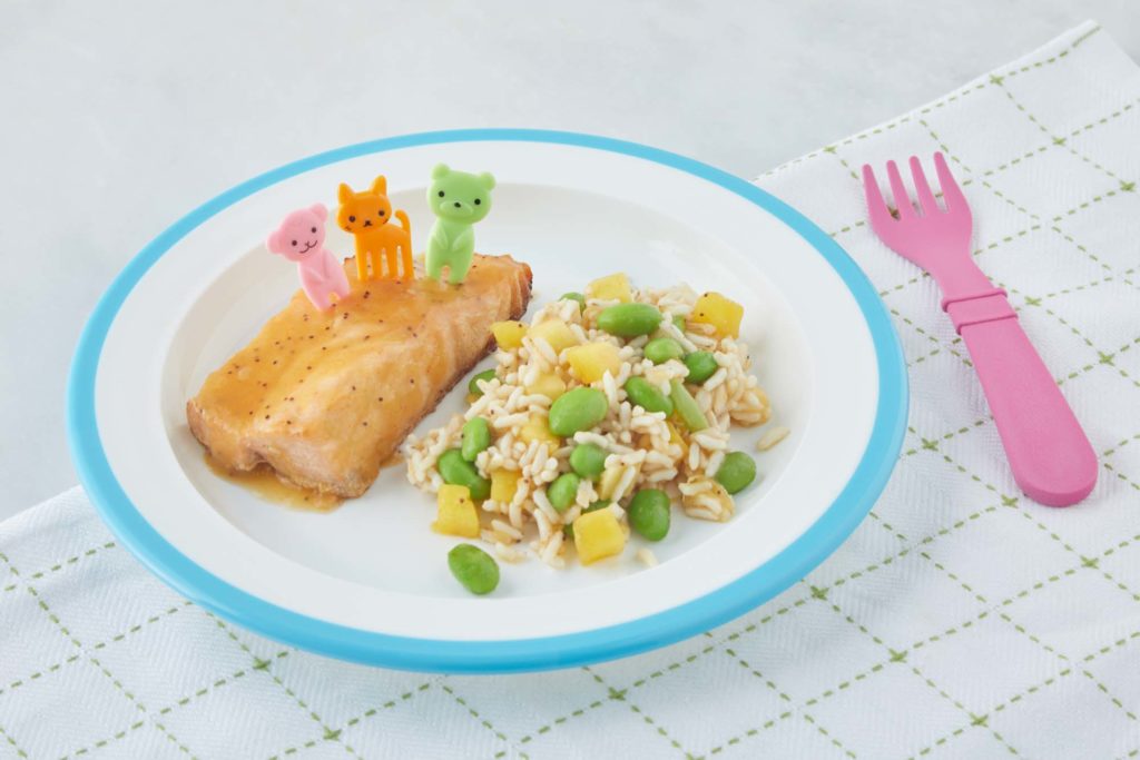 kids meal citrus salmon