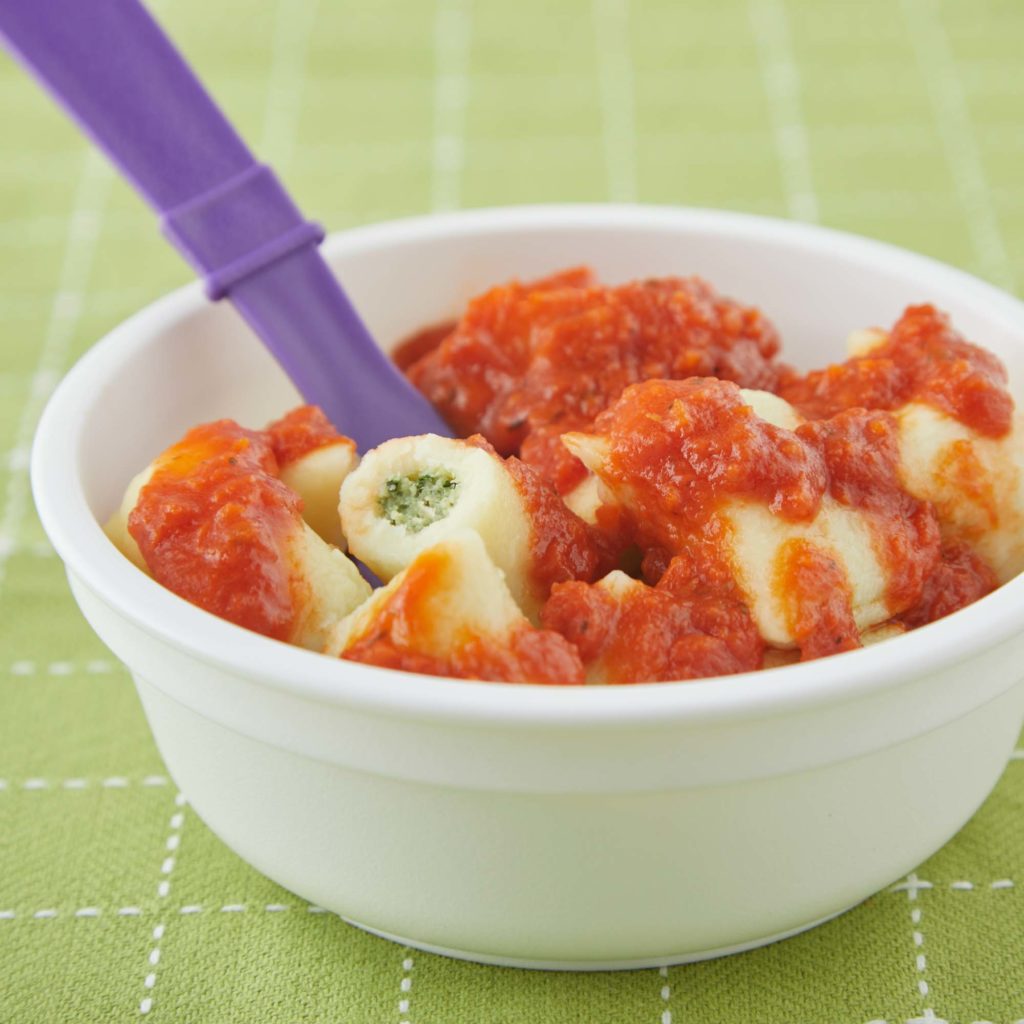kids meal spinach stuffed gnocchi