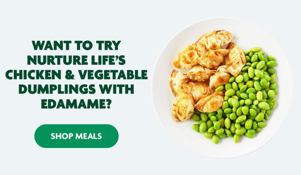 toddler chicken & vegetable dumplings with edamame 