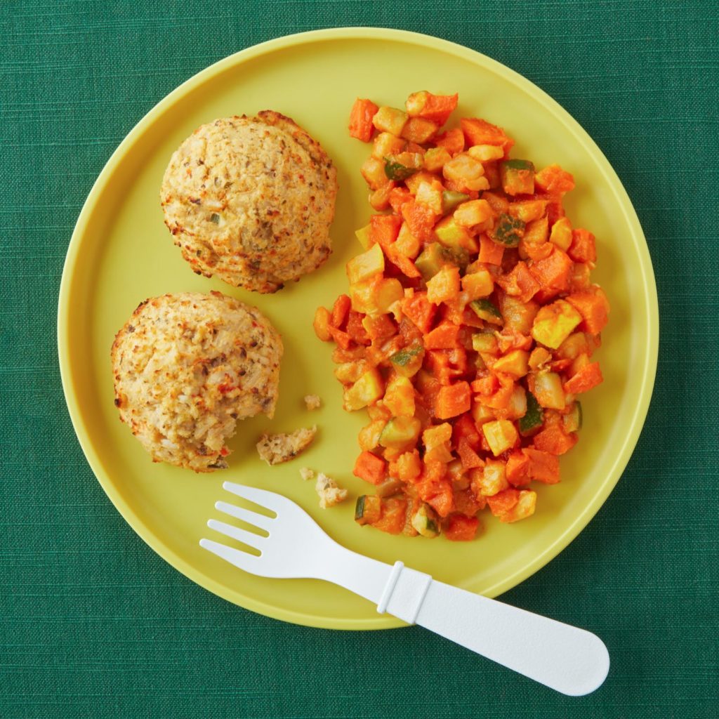 lentil meatballs with ratatouille